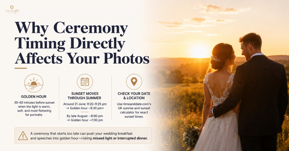 Why Ceremony Timing Directly Affects Your Photos-Lens of Lights LTD UK