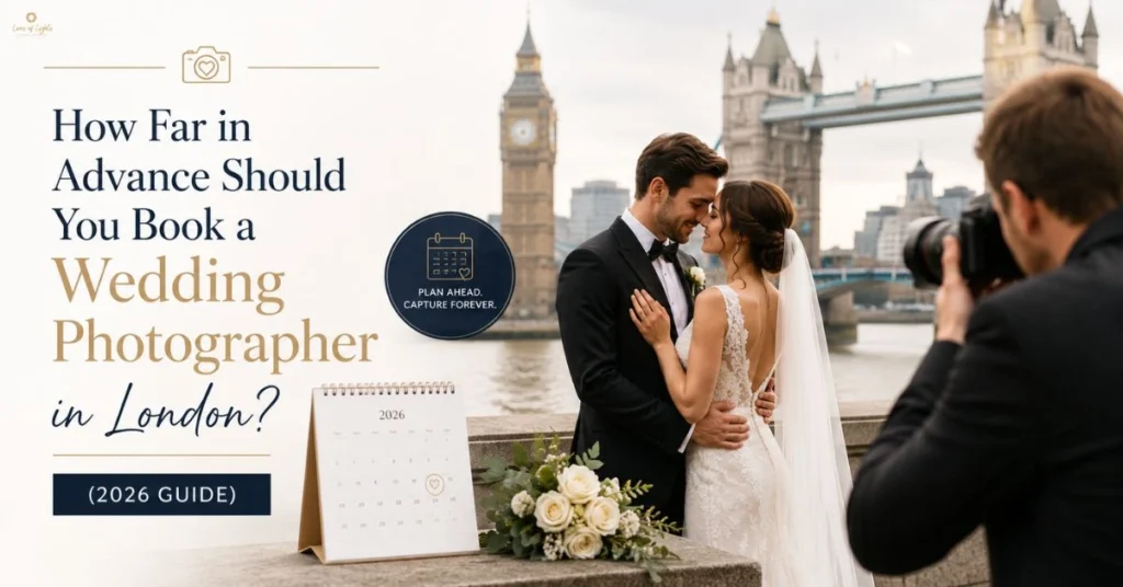 How Far in Advance Should You Book a Wedding Photographer in London_ (2026 Guide) - lens of Lights LTD UK