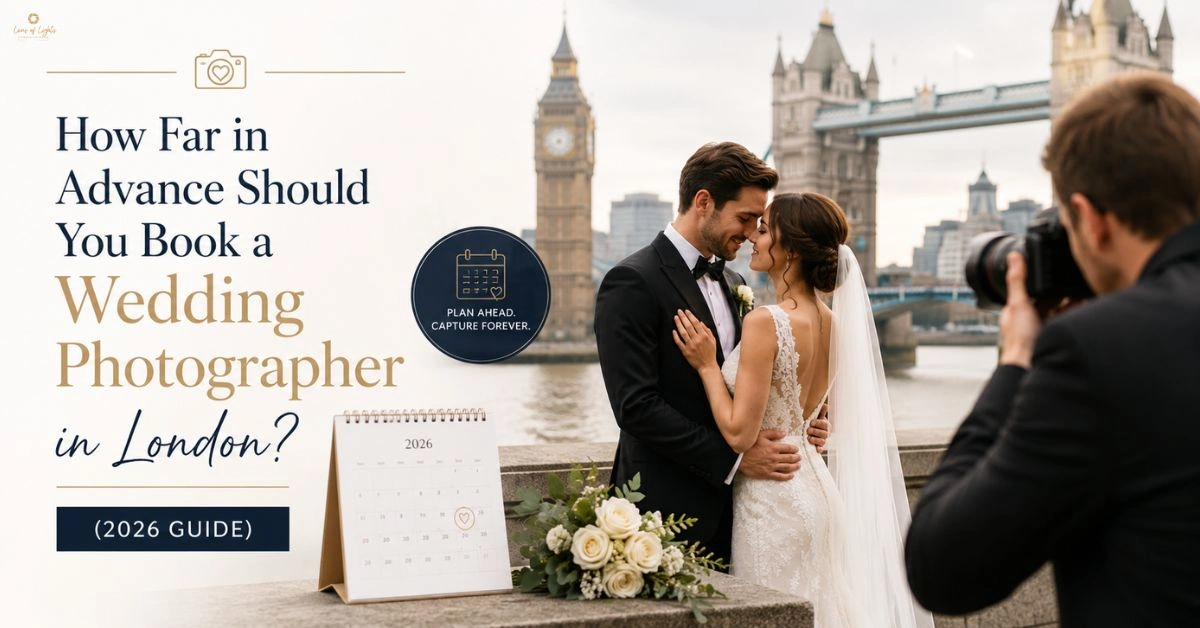 How Far in Advance Should You Book a Wedding Photographer in London_ (2026 Guide) - lens of Lights LTD UK