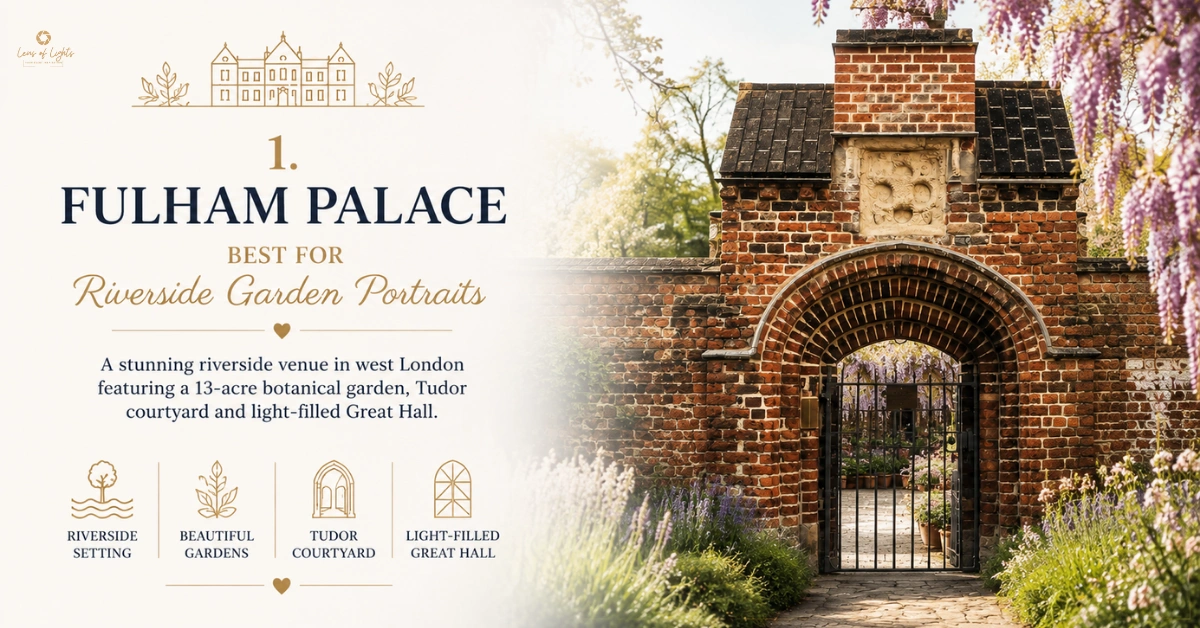 1. Fulham Palace - Best for Riverside Garden Portraits - Lens of Lights LTD UK