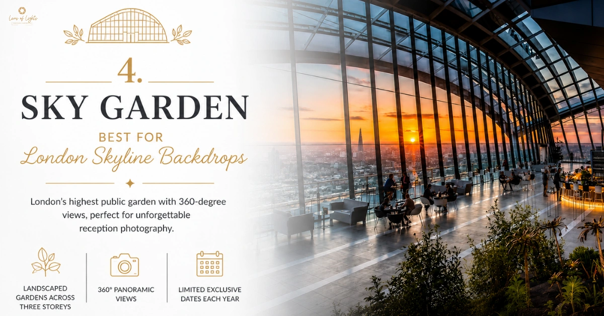 4. Sky Garden - Best for London Skyline Backdrops - Lens of Lights LTD UK