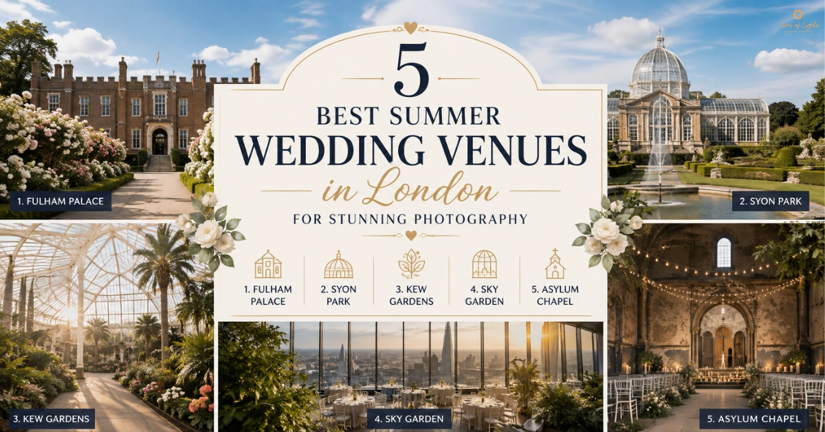 5 Best Summer Wedding Venues in London for Stunning Photography - Lens of Lights LTD UK