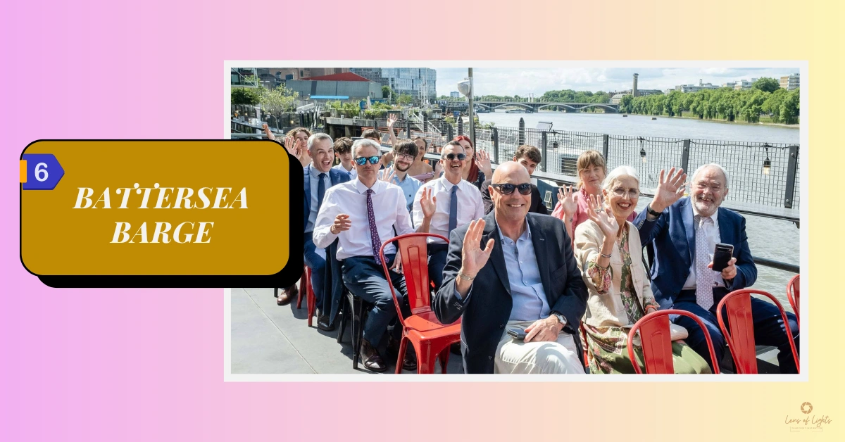 6. Battersea Barge- A distinctive floating venue on the River Thames, offering a memorable alternative to traditional London wedding spaces.