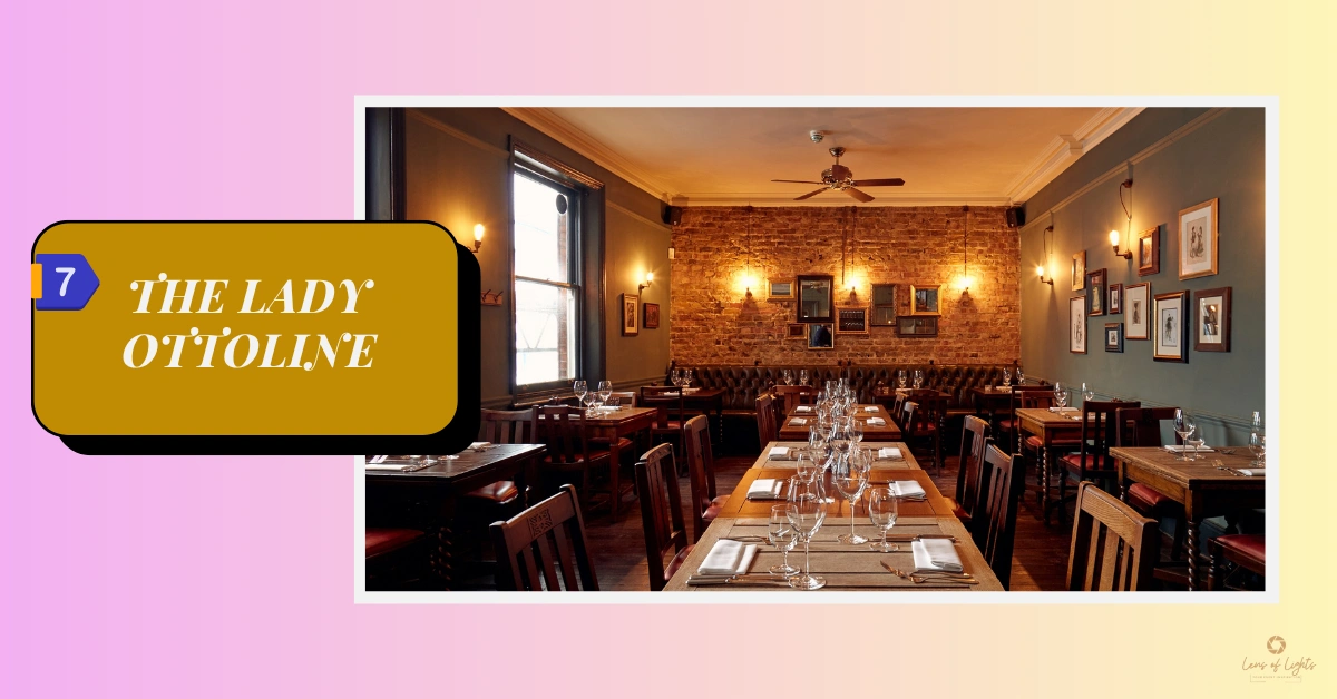 7. The Lady Ottoline – Morrell Room- A characterful Bloomsbury pub offering a warm and relaxed atmosphere for intimate weddings and receptions